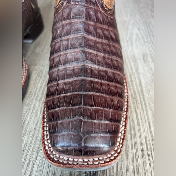 Ariat Double Down genuine caiman belly square toe 9D - Picture 3 of 9